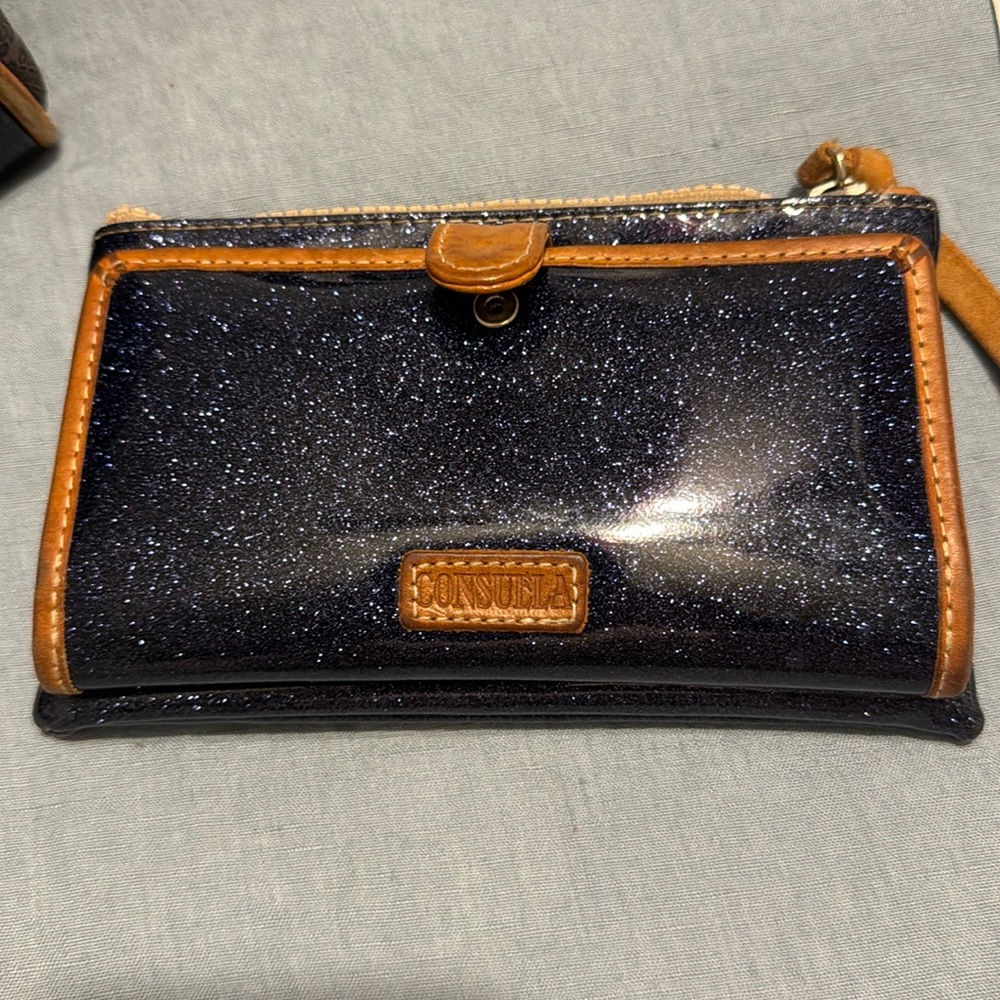 Consuela blue with glitter wallet